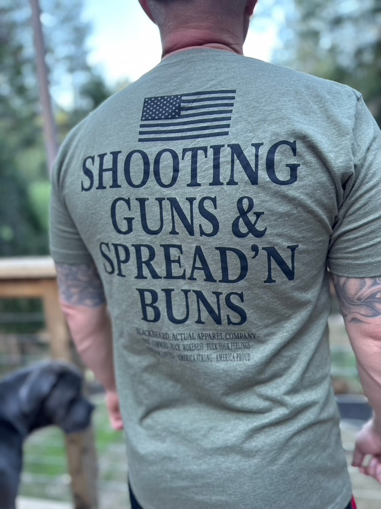 Guns & Buns - 60/40 Cotton/Poly T-shirt